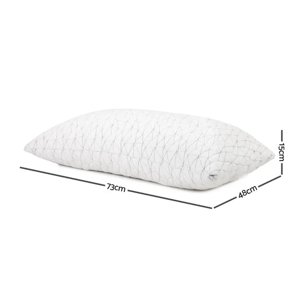 Giselle Bedding Set of 2 Rayon Single Memory Foam Pillow Giselle