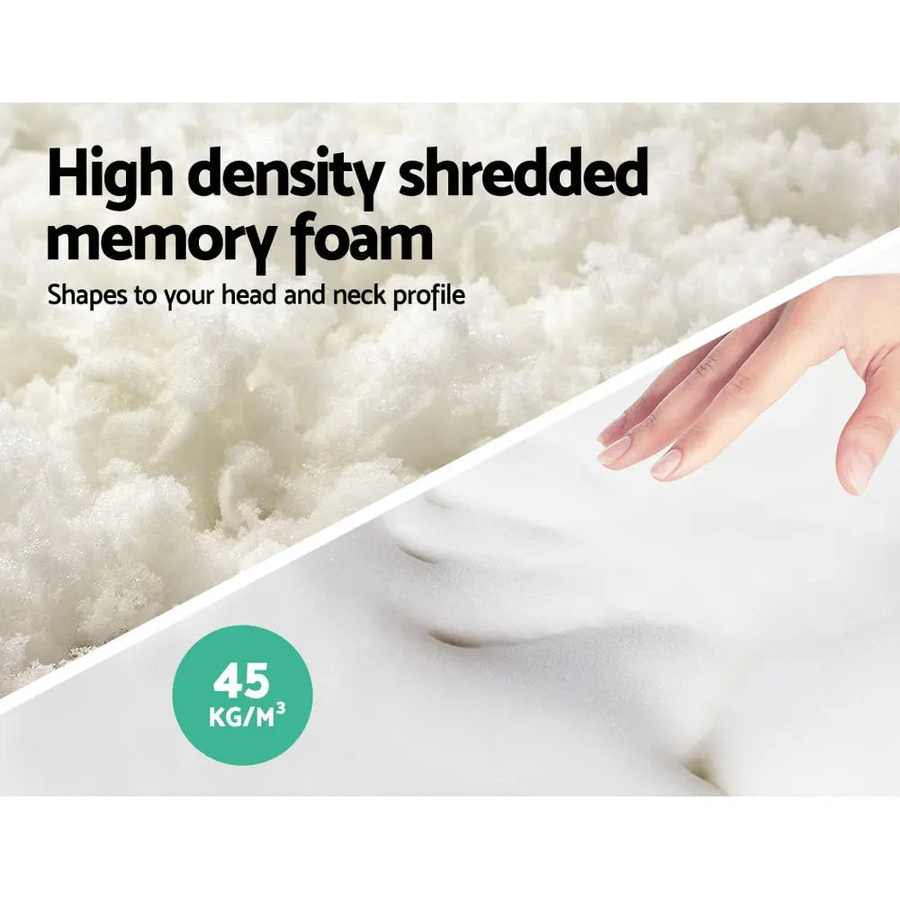 Giselle Bedding Set of 2 Visco Elastic Memory Foam Pillows Giselle