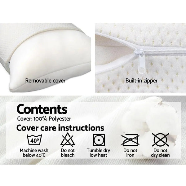 Giselle Bedding Set of 2 Visco Elastic Memory Foam Pillows Giselle