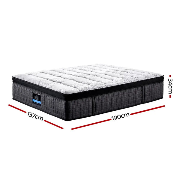 Giselle Double Mattress 9 Zone Pocket Spring Latex Foam Medium Firm 34cm Deals499