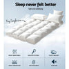Giselle King Single Mattress Topper Bamboo Fibre Pillowtop Protector Giselle