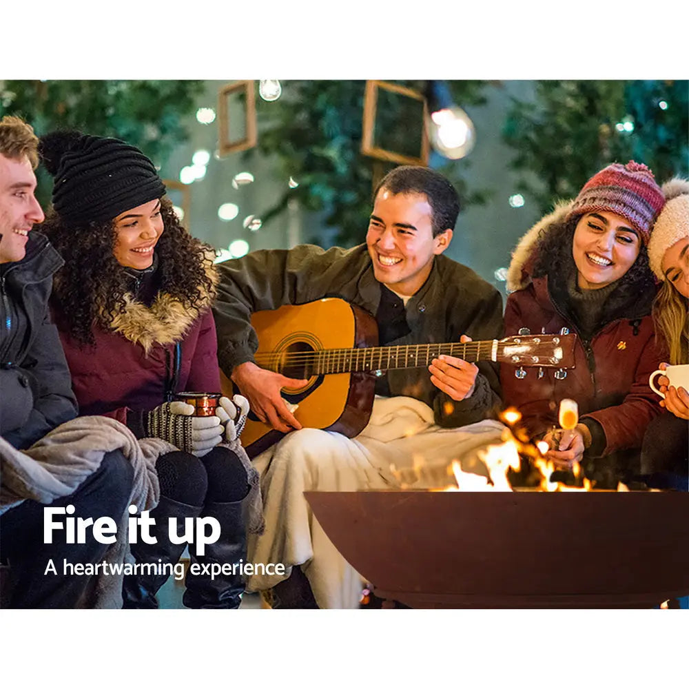 Grillz Fire Pit Outdoor Heater Charcoal Rustic Burner Steel Fireplace 70CM from Deals499 at Deals499