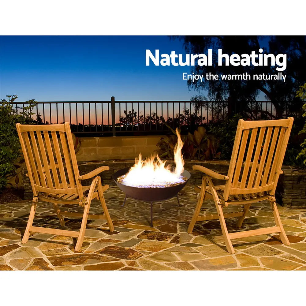 Grillz Fire Pit Outdoor Heater Charcoal Rustic Burner Steel Fireplace 70CM from Deals499 at Deals499