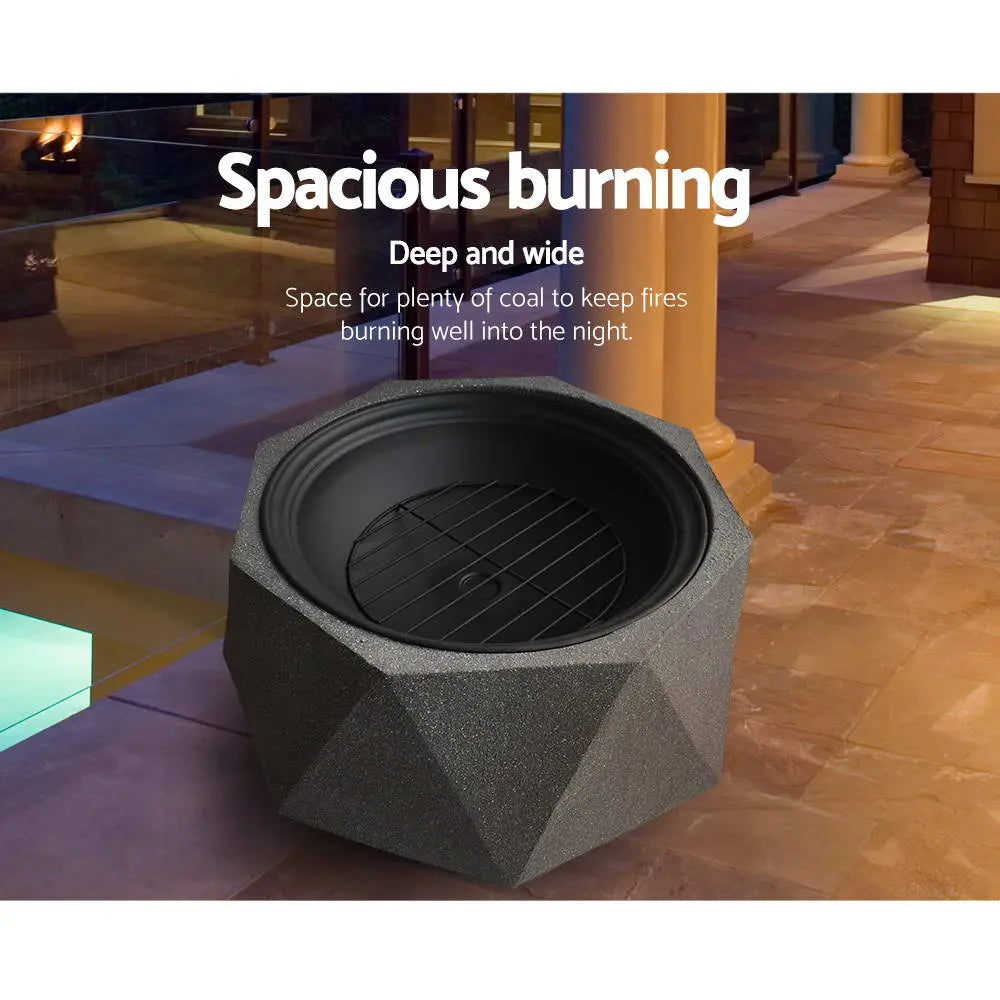 Grillz Outdoor Portable Fire Pit Bowl Wood Burning Patio Oven Heater Fireplace from Deals499 at Deals499