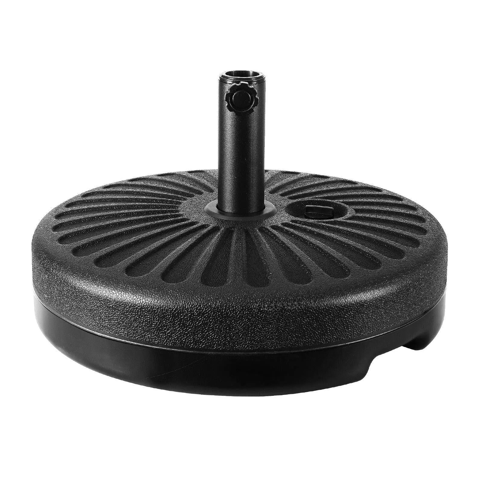Instahut Outdoor Umbrella Pole Umbrellas 3M W/ Base Garden Stand Deck Charcoal Deals499