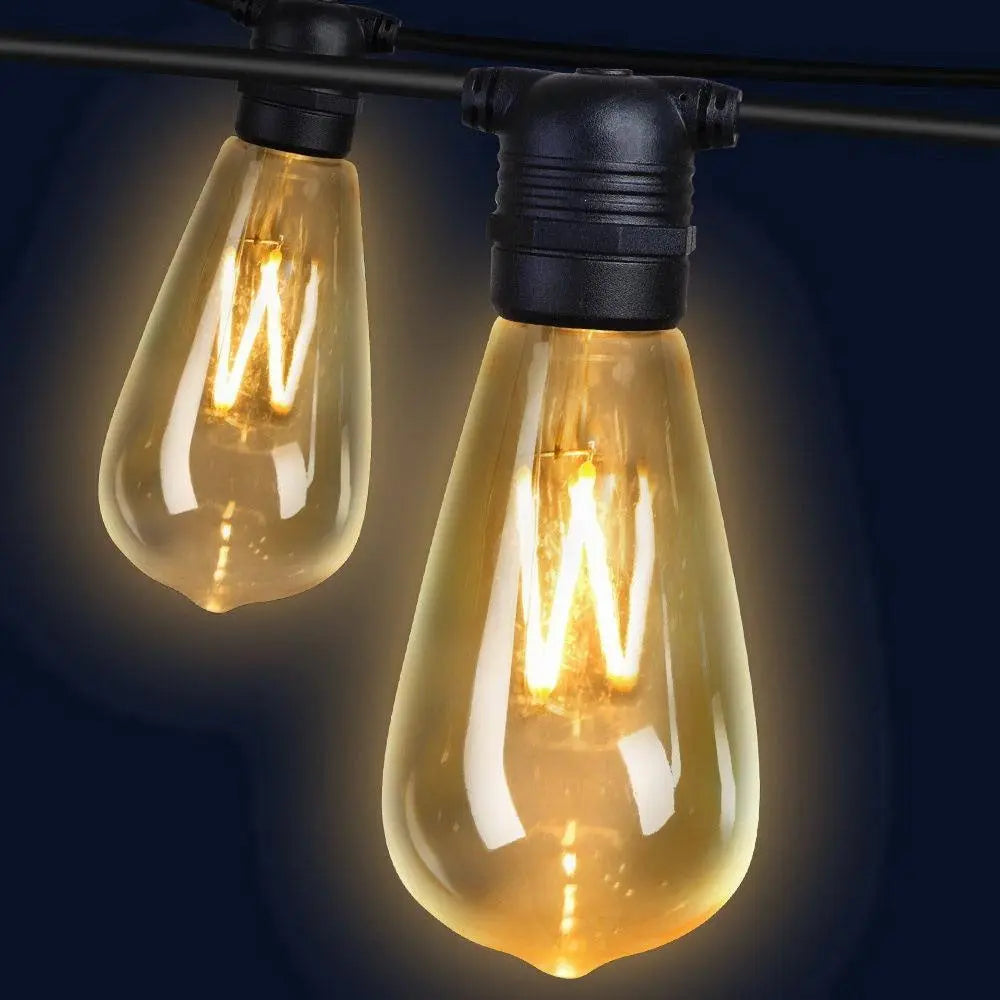 Jingle Jollys 23m LED Festoon String Lights 20 Bulbs Kits Wedding Party Christmas ST64 Deals499