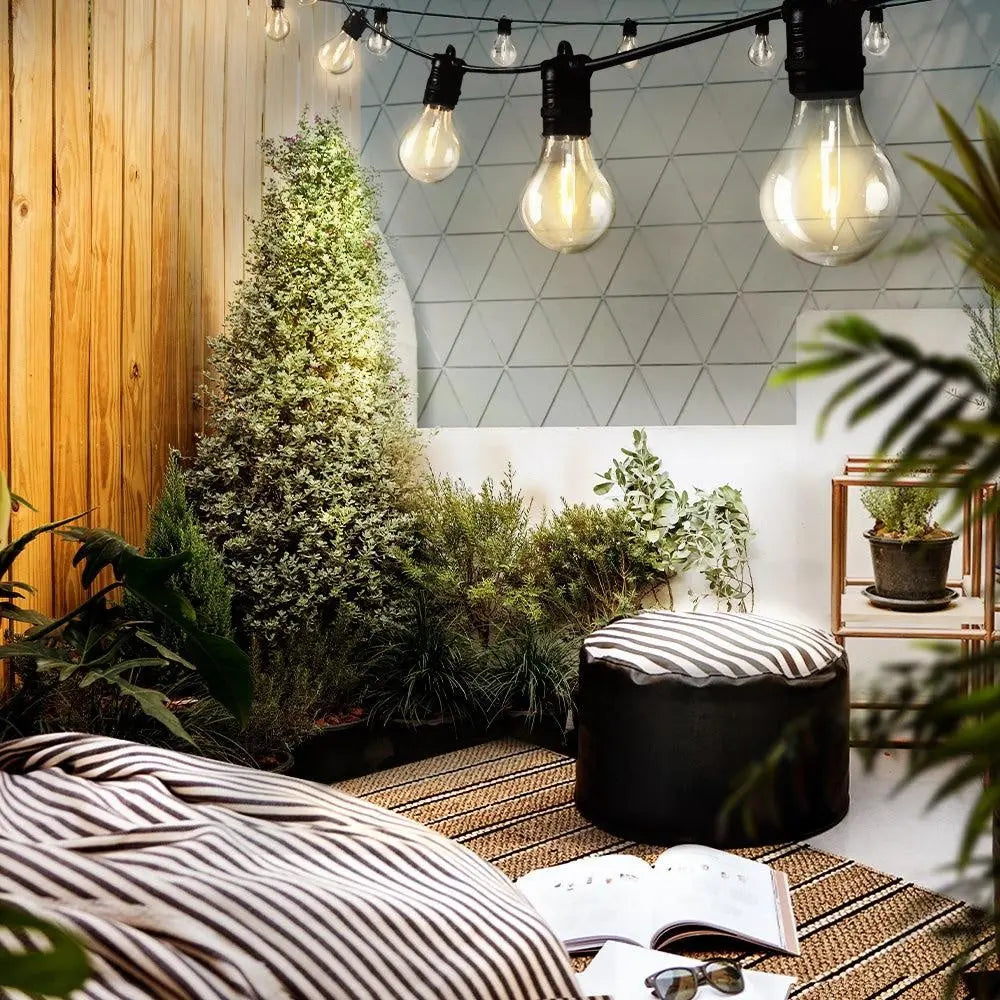 Jingle Jollys 41m LED Festoon String Lights 40 Bulbs Kits Wedding Party Christmas A19 Deals499