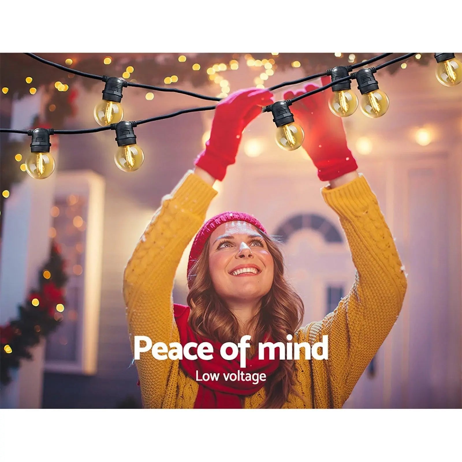 Jingle Jollys 41m LED Festoon String Lights 40 Bulbs Kits Wedding Party Christmas G45 Deals499