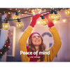 Jingle Jollys 50m LED Festoon String Lights 50 Bulbs Kits Wedding Party Christmas G80 Deals499