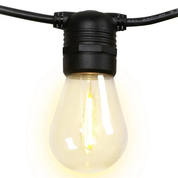 Jingle Jollys 50m LED Festoon String Lights 50 Bulbs Kits Wedding Party Christmas S14 Deals499