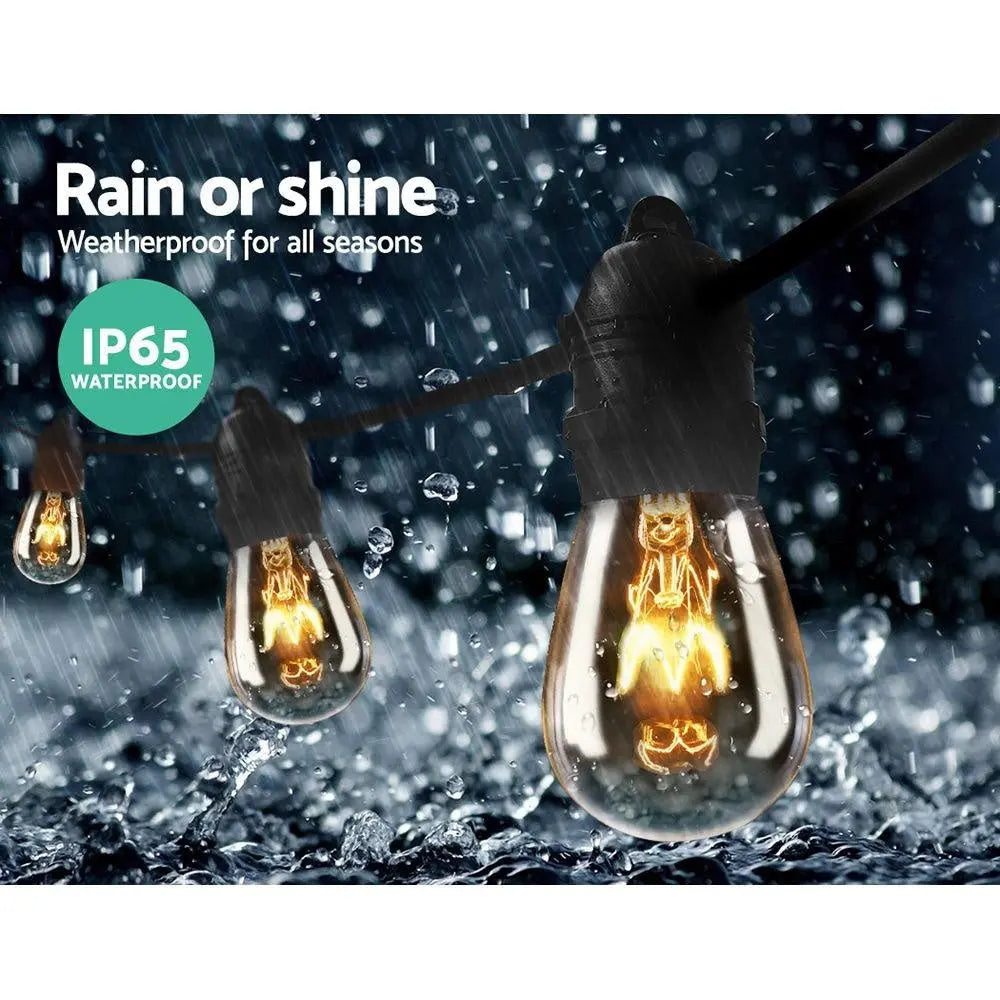Jingle Jollys 65m Festoon String Lights Christmas Bulbs Party Wedding Garden Party Deals499