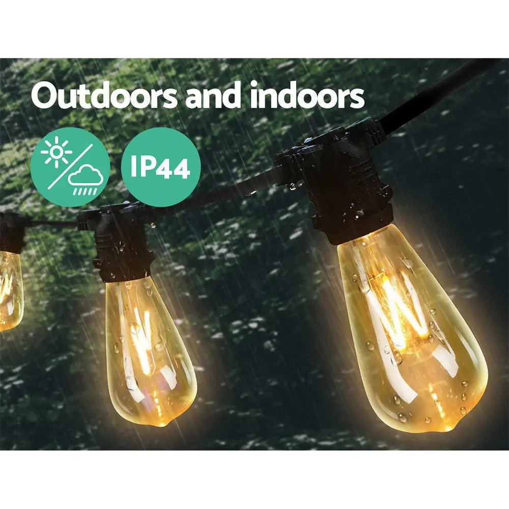 Jingle Jollys 68m 70 LED Festoon Lights String Lighting Wedding Party Deals499