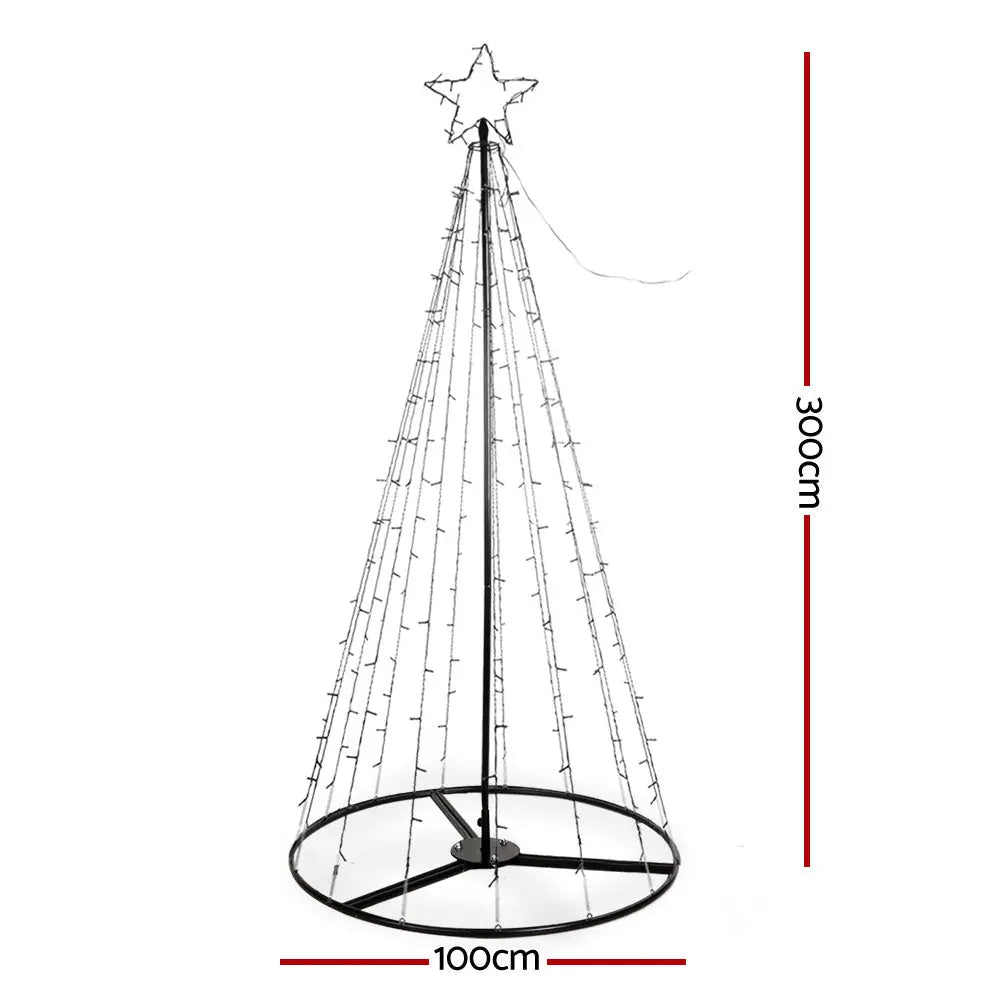 Jingle Jollys Christmas Tree 3M 330 LED Xmas Trees With Lights Warm White Deals499