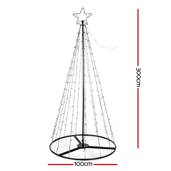 Jingle Jollys Christmas Tree 3M 330 LED Xmas Trees With Lights Warm White Deals499