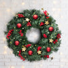 Jingle Jollys Christmas Wreath 60cm Xmas Tree Decoration Green Deals499