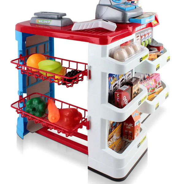 Keezi 24 Piece Kids Super Market Toy Set - Red & White Deals499