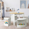 Keezi 5 PCS Kids Table and Chairs Set Storage Chair Wooden Play Study Desk Sets Deals499