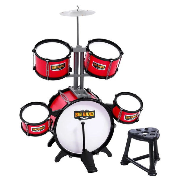 Keezi Kids 7 Drum Set Junior Drums Kit Musical Play Toys Childrens Mini Big Band Deals499