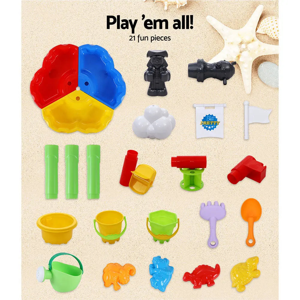 Keezi Kids Beach Sand and Water Sandpit Outdoor Table Childrens Bath Toys Deals499