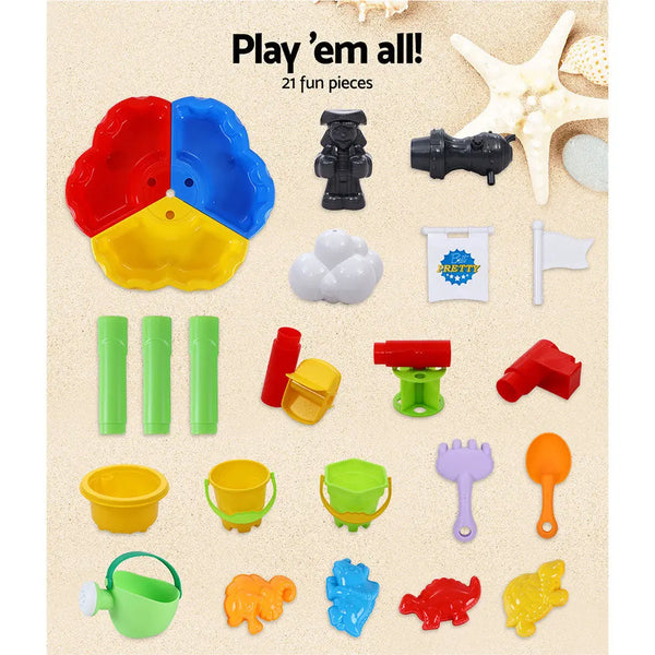 Keezi Kids Beach Sand and Water Sandpit Outdoor Table Childrens Bath Toys Deals499