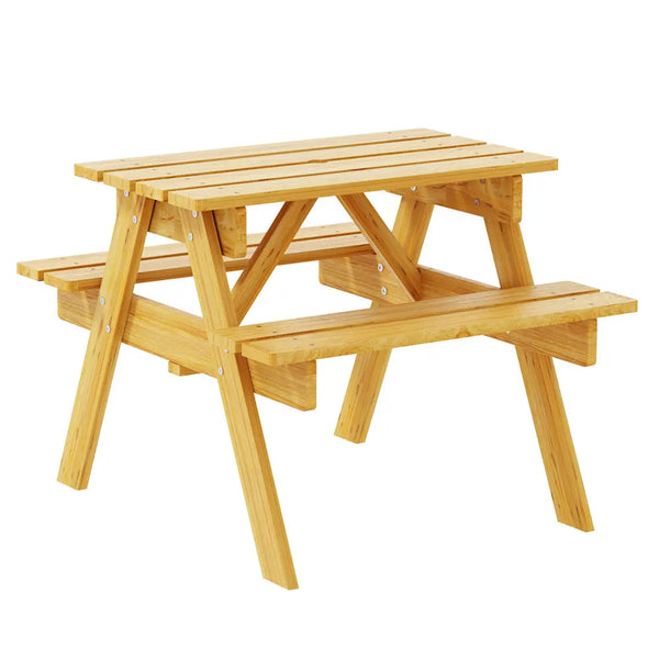Keezi Kids Outdoor Table and Chairs Picnic Bench Seat Children Wooden Indoor Deals499