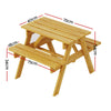 Keezi Kids Outdoor Table and Chairs Picnic Bench Seat Children Wooden Indoor Deals499