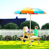 Keezi Kids Outdoor Table and Chairs Picnic Bench Seat Umbrella Children Wooden Deals499