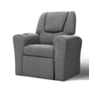Keezi Kids Recliner Chair Grey Linen Soft Sofa Lounge Couch Children Armchair Deals499