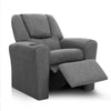 Keezi Kids Recliner Chair Grey Linen Soft Sofa Lounge Couch Children Armchair Deals499