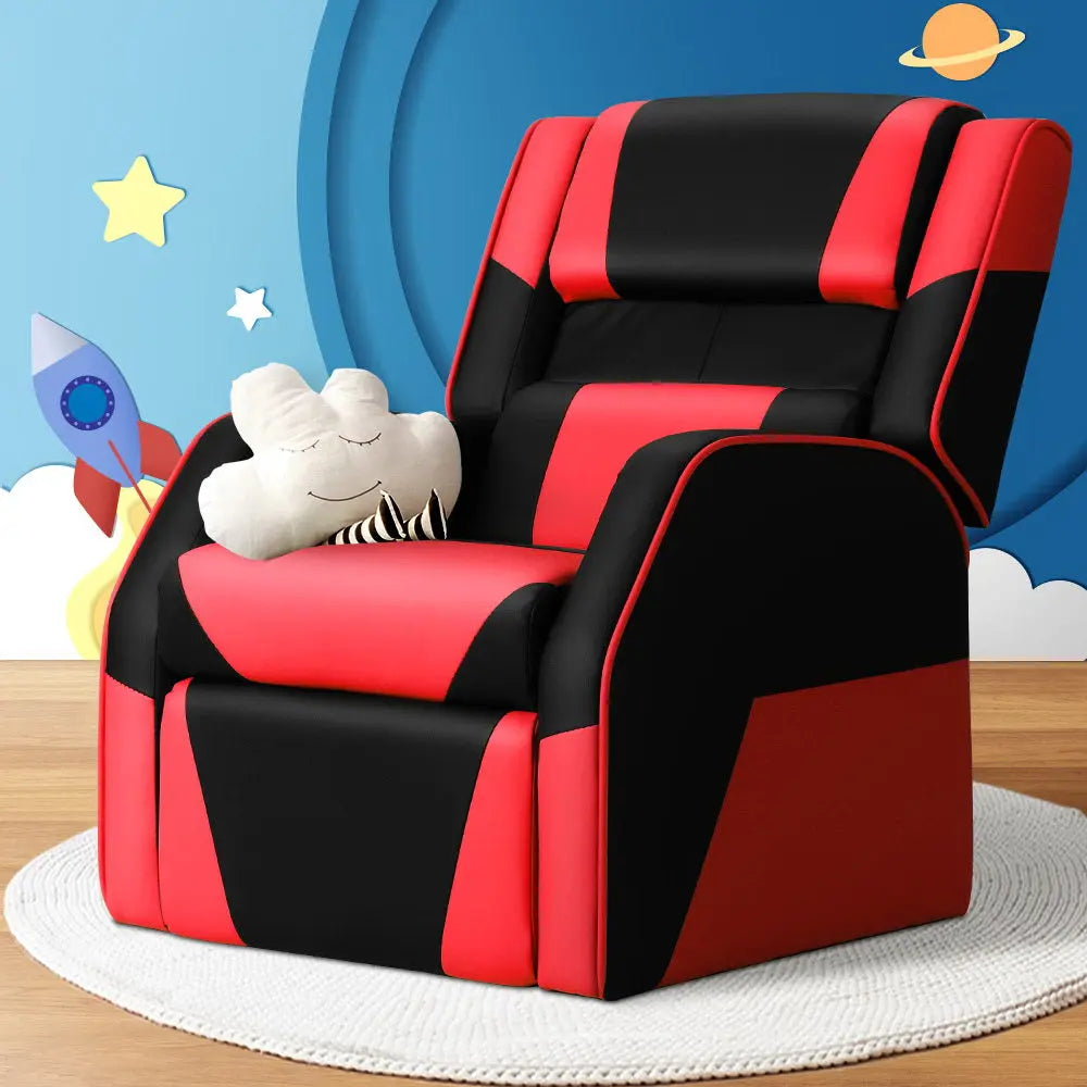 Keezi Kids Recliner Chair PU Leather Gaming Sofa Lounge Couch Children Armchair Deals499