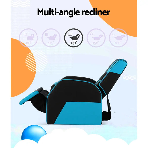 Keezi Kids Recliner Chair PU Leather Gaming Sofa Lounge Couch Children Armchair Deals499