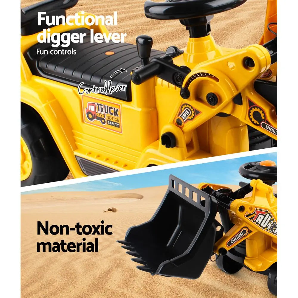 Keezi Kids Ride On Bulldozer - Yellow Deals499