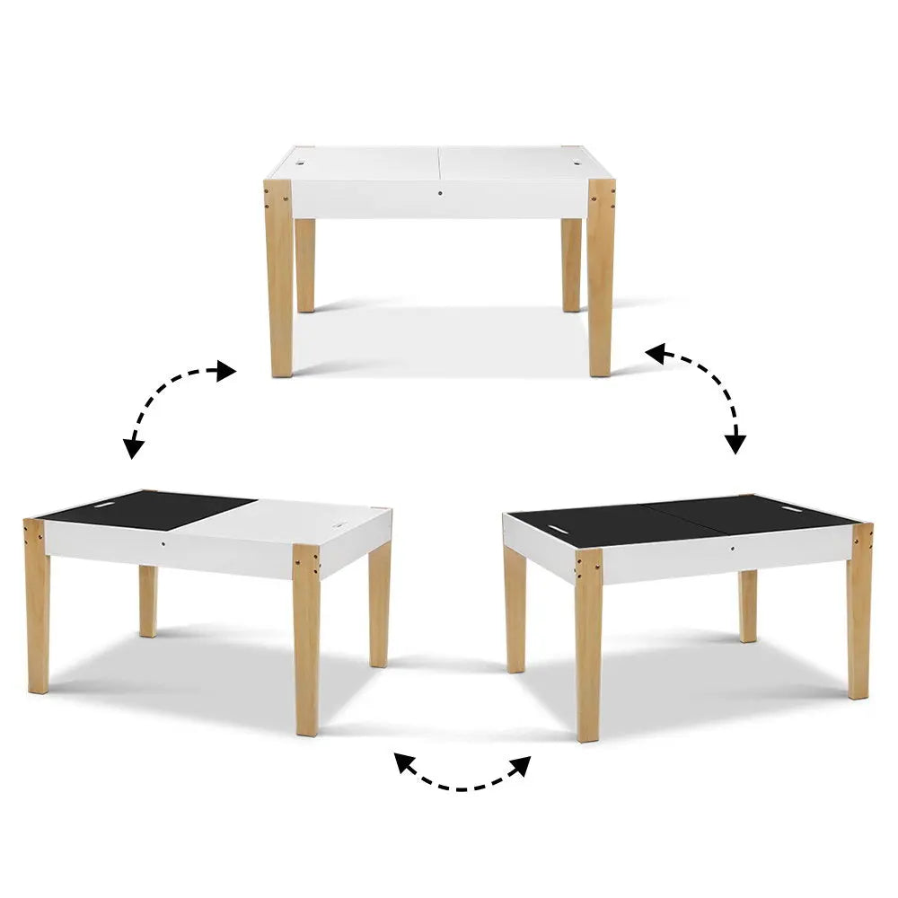 Keezi Kids Table and Chair Set Activity Chalkboard Toys Storage Desk Drawing Deals499