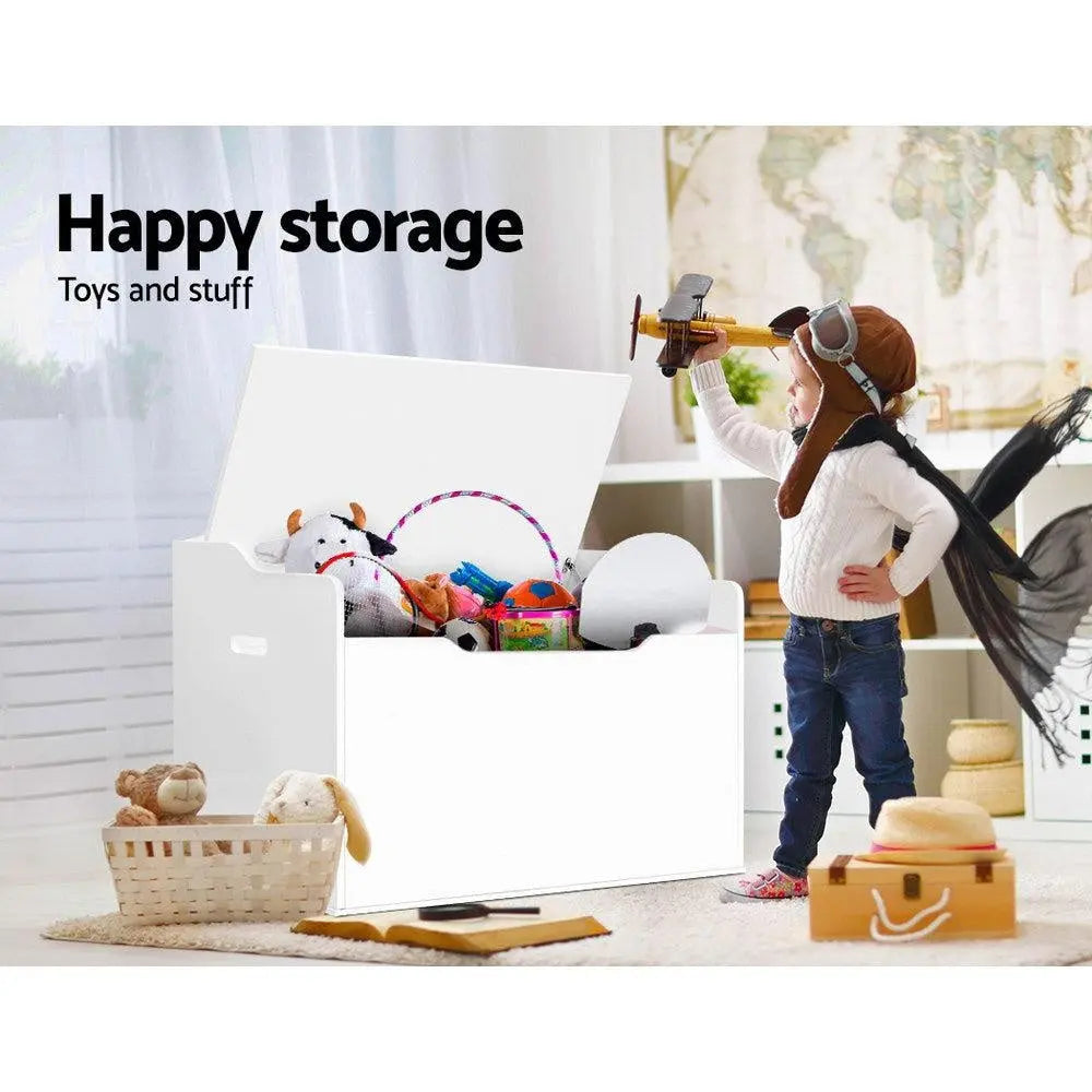 Keezi Kids Toy Chest Storage Bench Cabinet Organiser Blanket Children Clothes Deals499