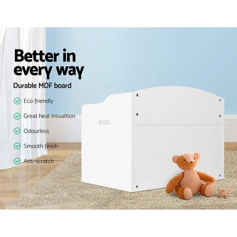 Keezi Kids Toy Chest Storage Bench Cabinet Organiser Blanket Children Clothes Deals499