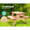 Keezi Kids Wooden Picnic Table Set with Umbrella Deals499