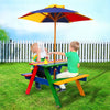 Keezi Kids Wooden Picnic Table Set with Umbrella Deals499