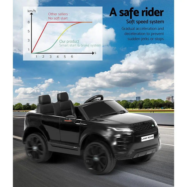 Kids Ride On Car Licensed Land Rover 12V Electric Car Toys Battery Remote Black Deals499