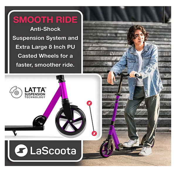 Lascoota Pulse Kick Push Commuter Scooter Teen Adult Plum from Deals499 at Deals499