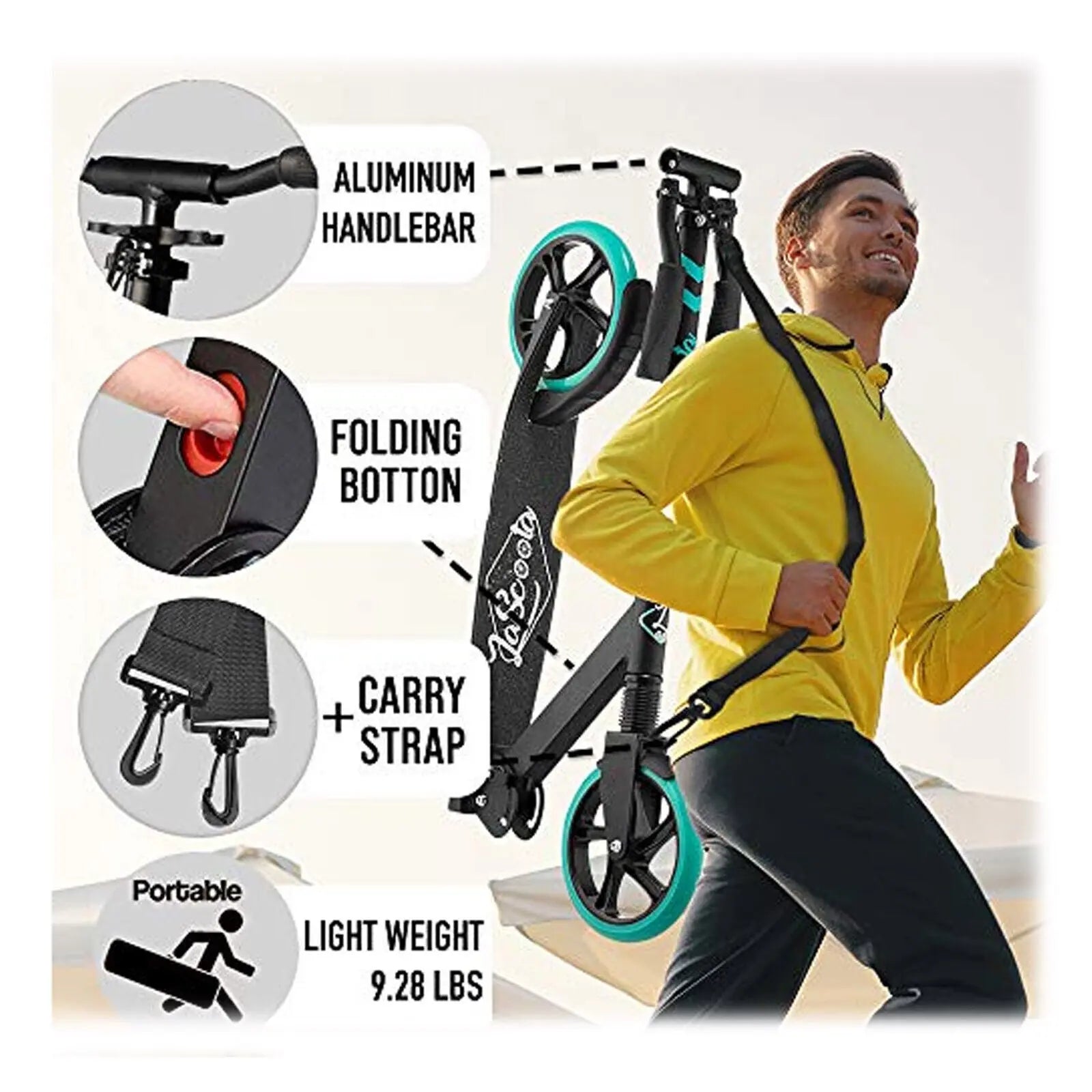 Lascoota Pulse Kick Push Commuter Scooter Teen Adult Plum from Deals499 at Deals499
