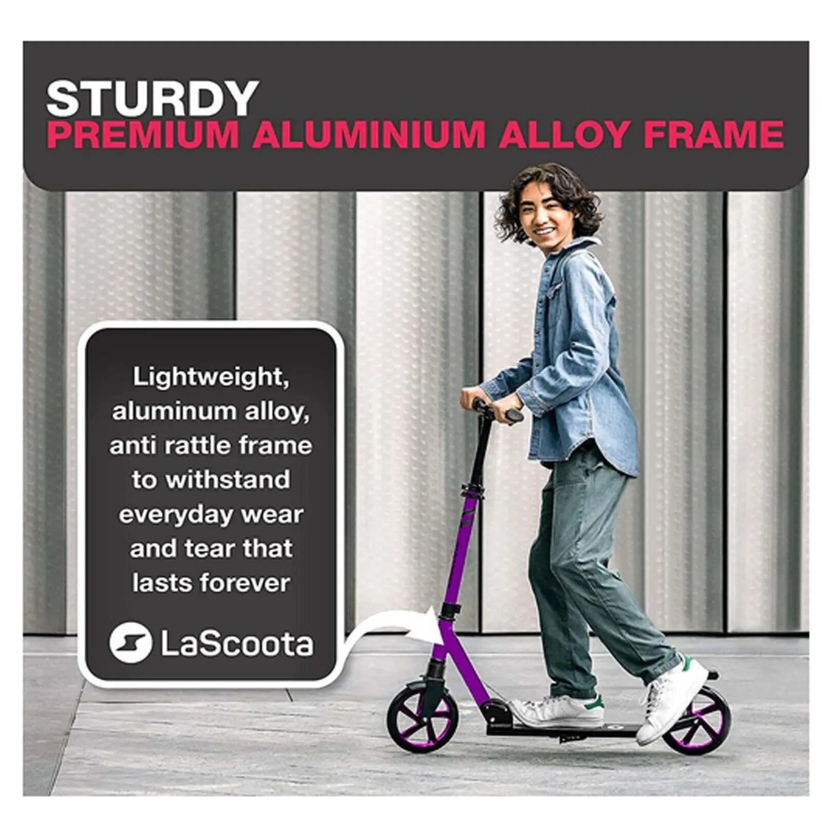 Lascoota Pulse Kick Push Commuter Scooter Teen Adult Plum from Deals499 at Deals499
