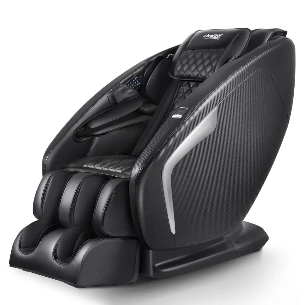 Livemor 3D Electric Massage Chair Shiatsu Kneading Massager Zero Gravity Large Black Deals499