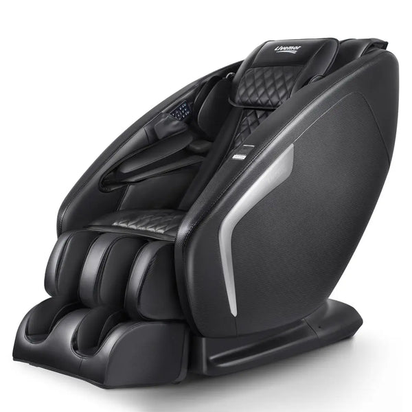 Livemor 3D Electric Massage Chair Shiatsu Kneading Massager Zero Gravity Large Black Deals499