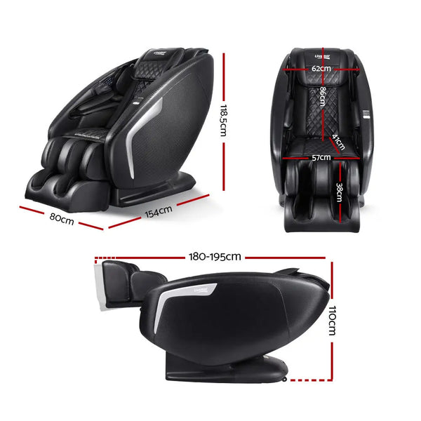 Livemor 3D Electric Massage Chair Shiatsu Kneading Massager Zero Gravity Large Black Deals499