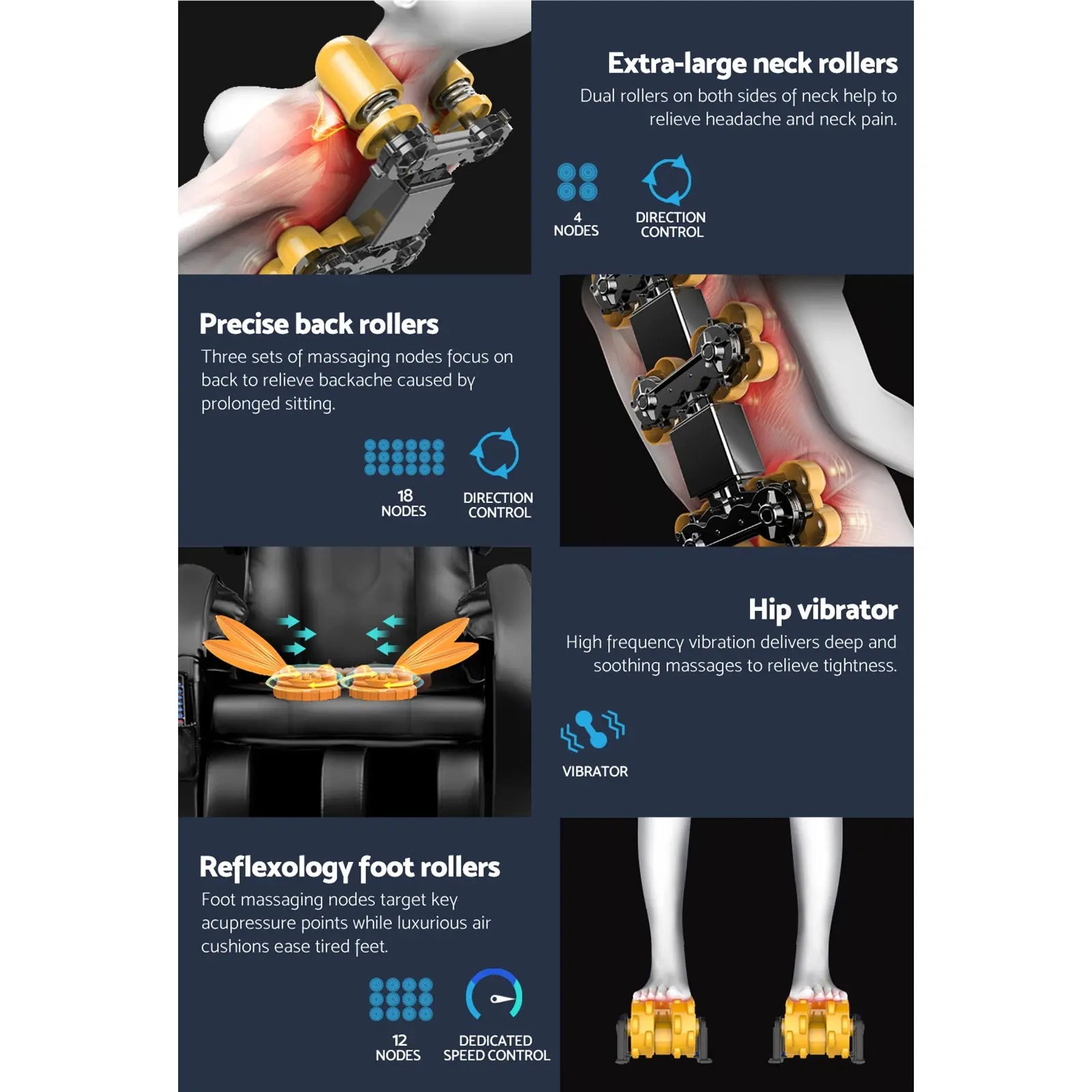 Livemor Electric Massage Chair - Black Deals499