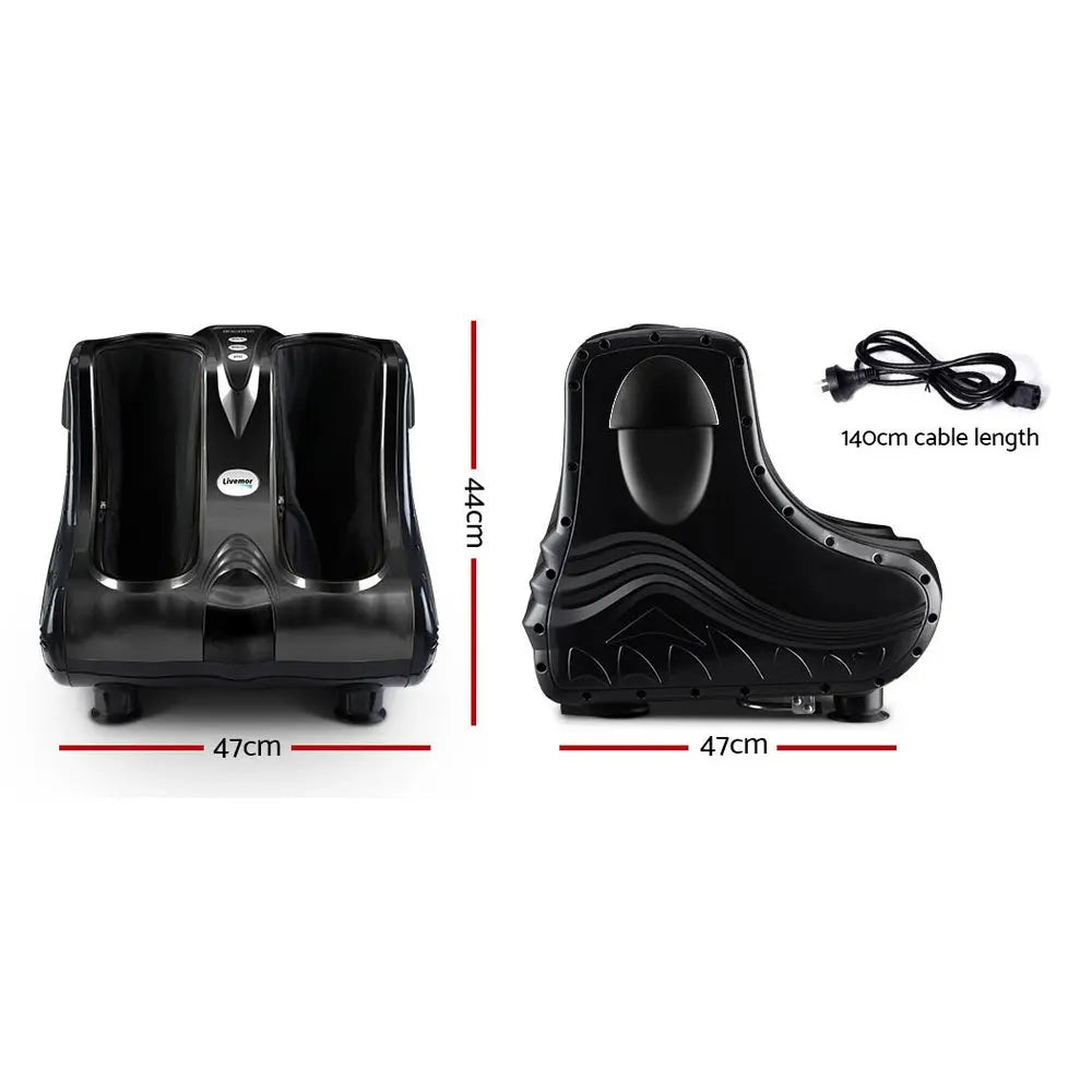 Livemor Foot Massager Ankle Calf Leg Massagers Shiatsu Kneading Rolling Black Deals499