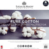 Logan and Mason Pure Cotton Mattress Protector White 45cm Wall Super King from Deals499 at Deals499