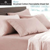 Logan and Mason Soft Brushed Cotton Flannelette Sheet Set Rose 40cm Wall Queen from Deals499 at Deals499
