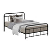 Metal Bed Frame King Single Size Platform Foundation Mattress Base Leo Black Deals499