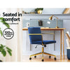 Office Chair Velvet Fabric Computer Chairs Armchair Vintage Work Study Home Blue Deals499